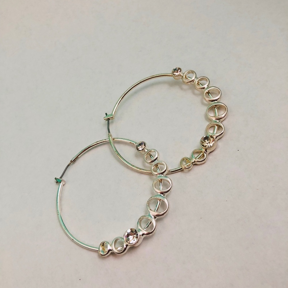 Macy’s Hoop Earrings with diamonds